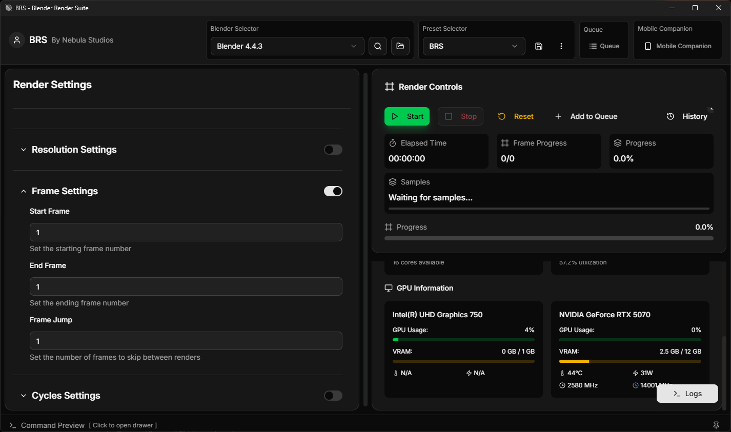 BRS Advanced Interface